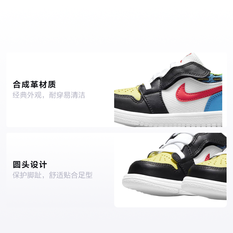 Кроссовки Jordan Air Jordan 1 (черный / желтый / синий) — Чёрный / жёлтый / синий — фото 2