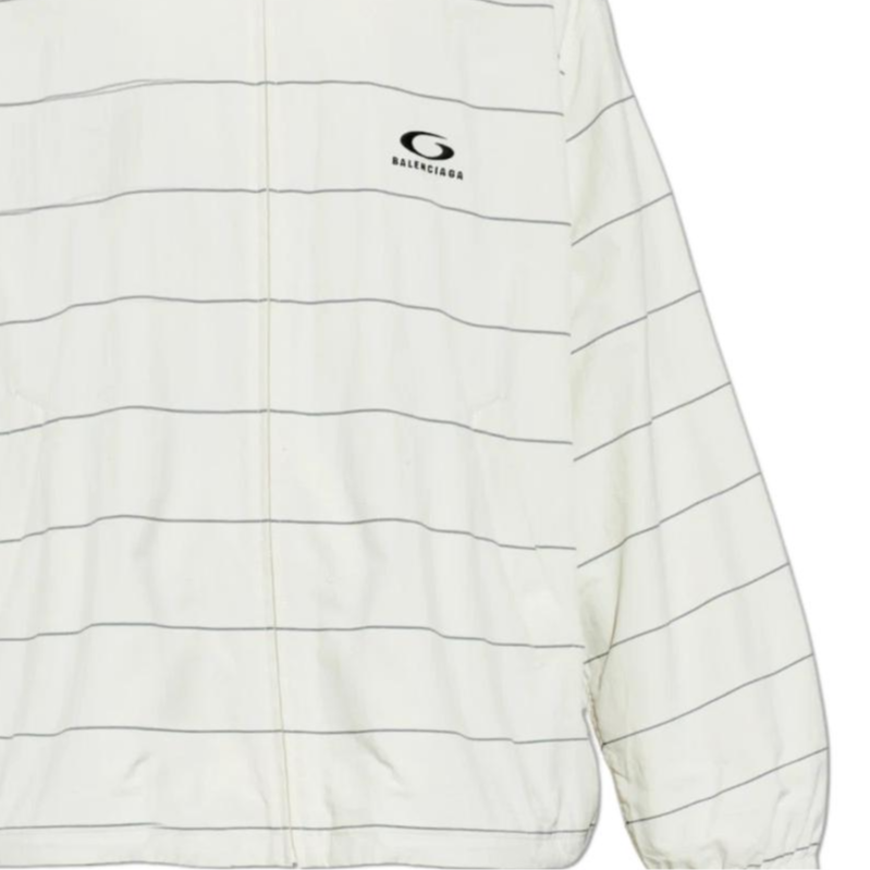 Мужская куртка Balenciaga SS26 Logo (черно-белая) — фото 4