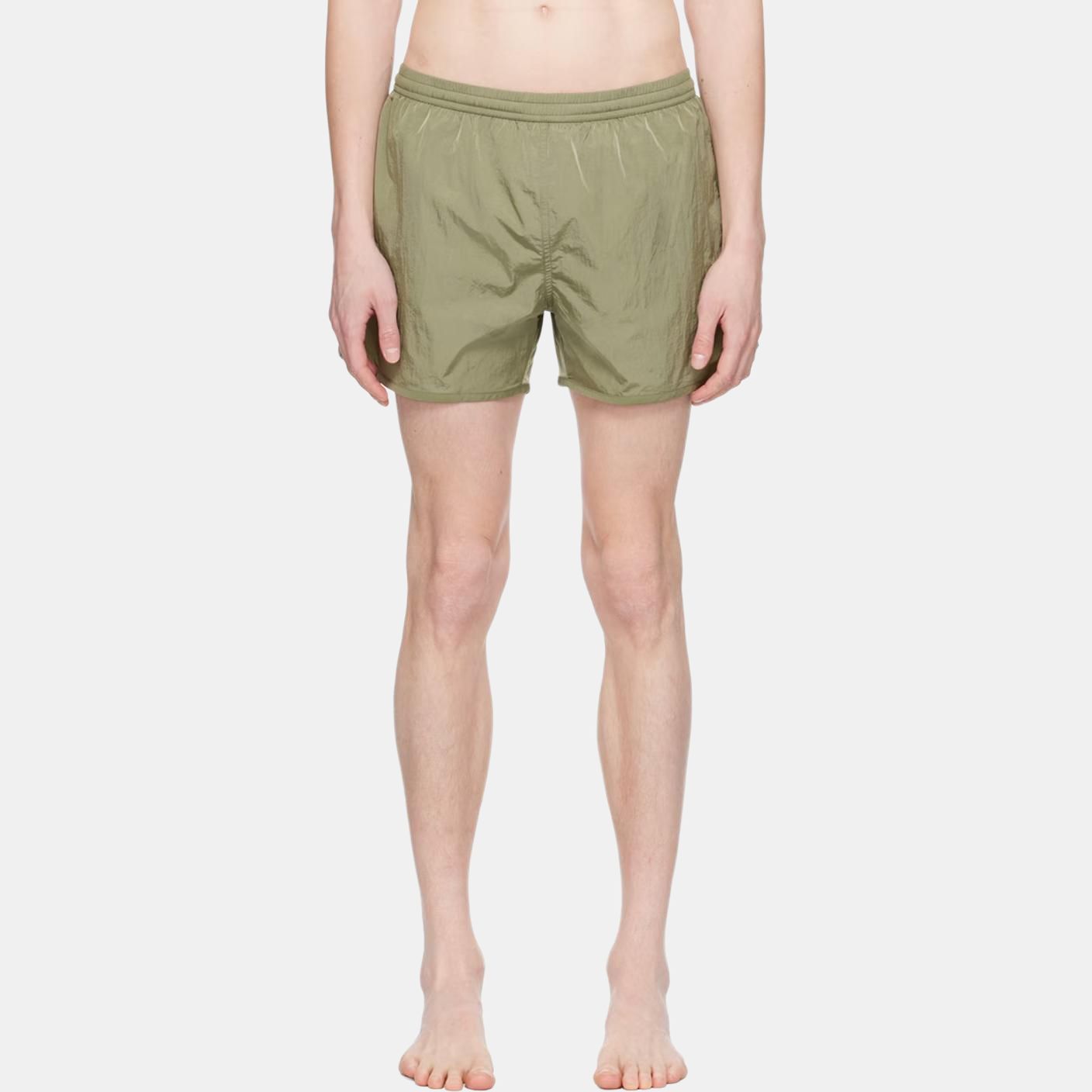 Ami Logo Plaque Elasticated Waistband Swim Shorts