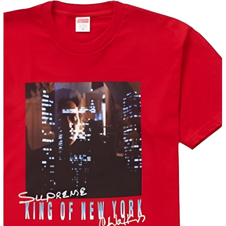 Футболка Supreme SS19 Christopher Walken King Of New York Tee Red (красная) — фото 2
