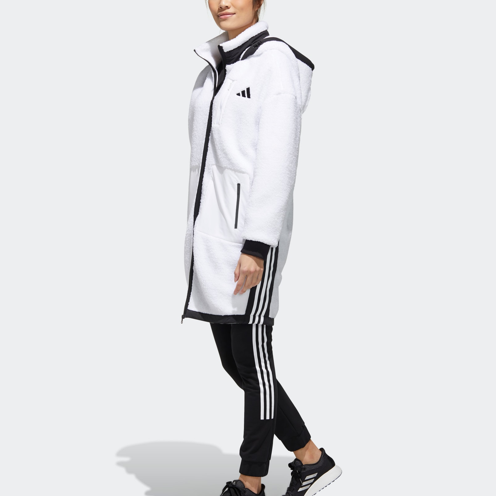 Женские куртка adidas URBAN BOA Long Jacket (белый) — фото 5