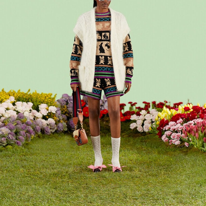 Женские шорты Gucci SS23 (коричневые) — фото 2
