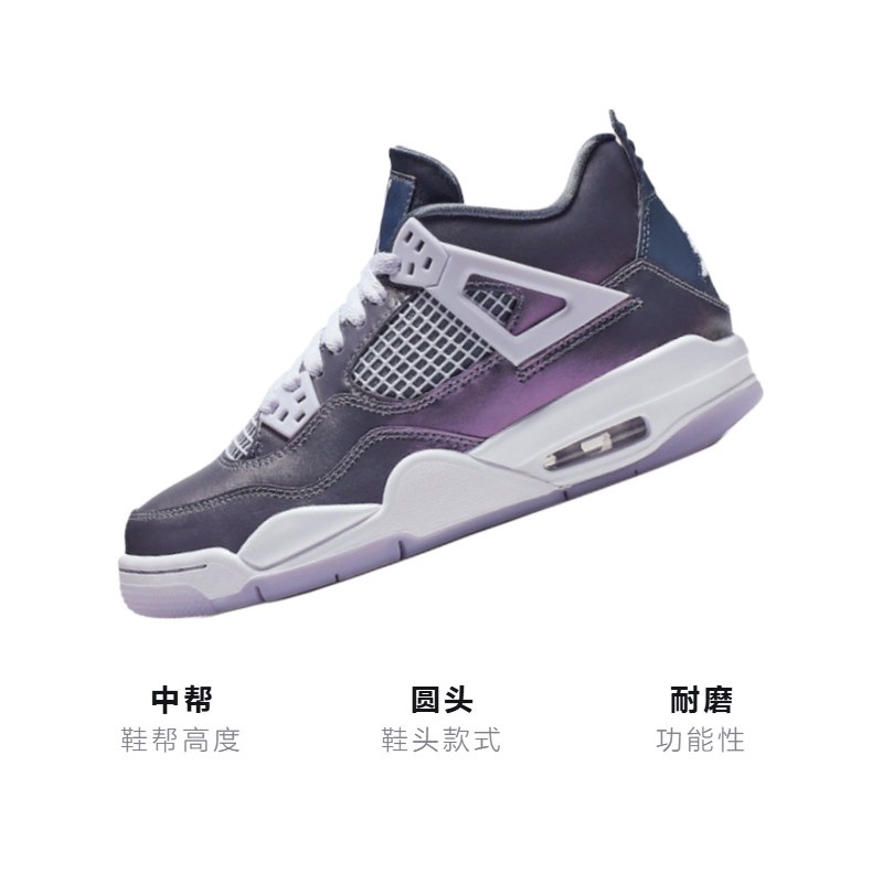 Кроссовки Jordan JordanAir Jordan 4 GS (синий) — фото 3