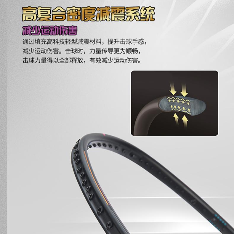 Li Ning Thunder 80 AXFORCE 80 Full Carbon Badminton Rackets Offensive Type Heavy Head, Stiff Shaft Professional 675mm