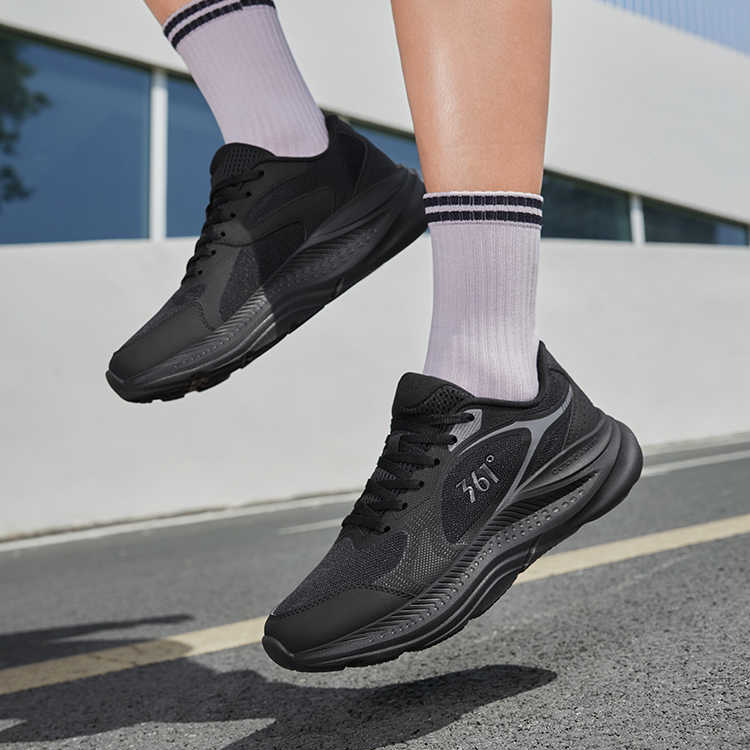 361° Cushioning, Wear Resistant Low top Casual Training Running Shoes Men’s Black
