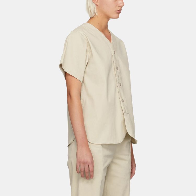 Женская рубашка Fear of God Essentials SS22 Boy Scout Shirt (пшеничная) — фото 5
