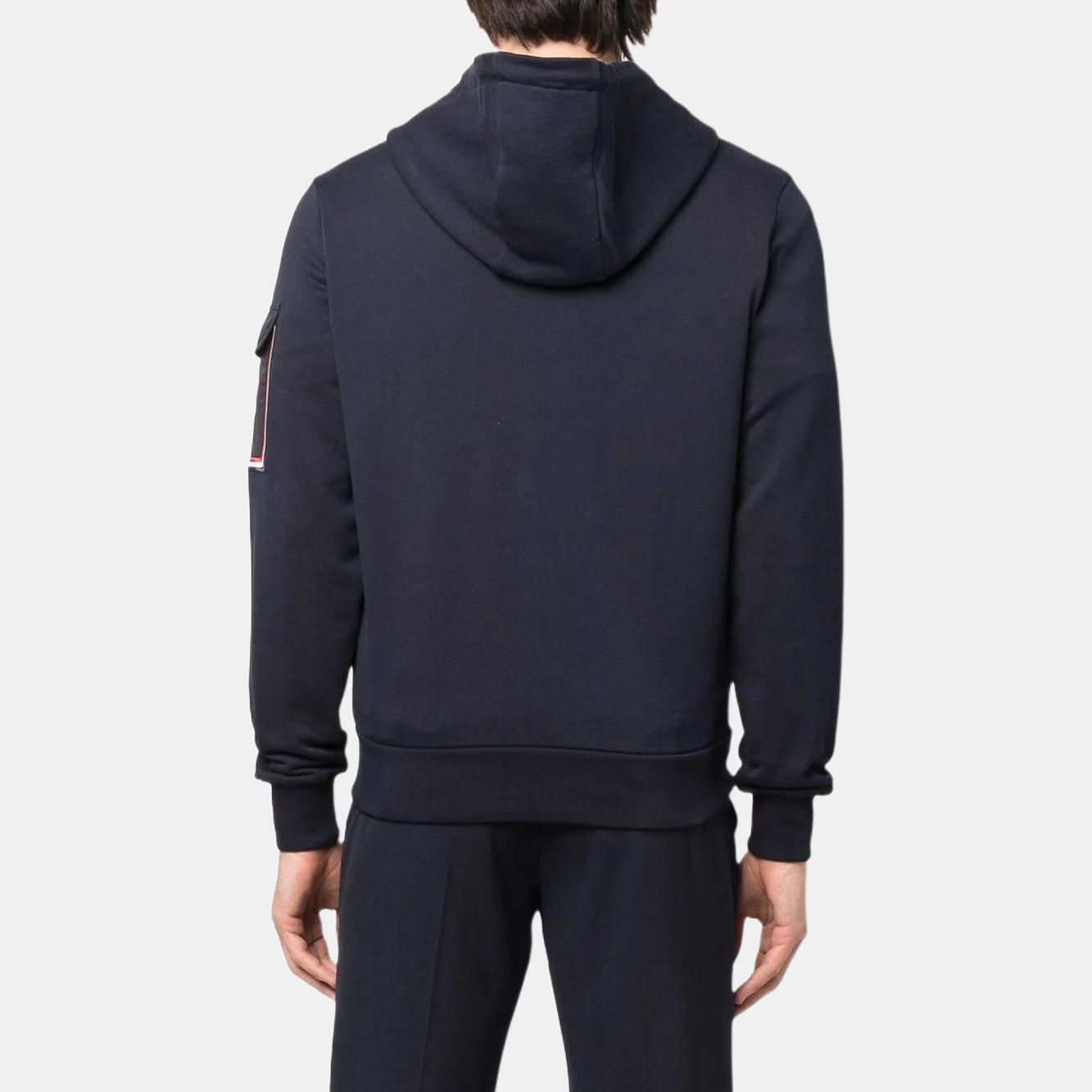 Мужское худи Moncler на молнии (синее) — фото 3