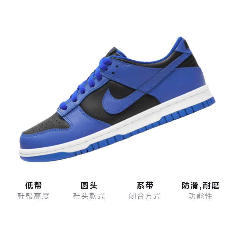 Кеды Nike NikeDunk Hyper Cobalt GS (синие) — Синий / чёрный — фото 3