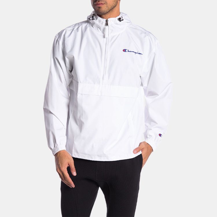 Куртка Champion Half-Zip Jacket (белая) — фото 3
