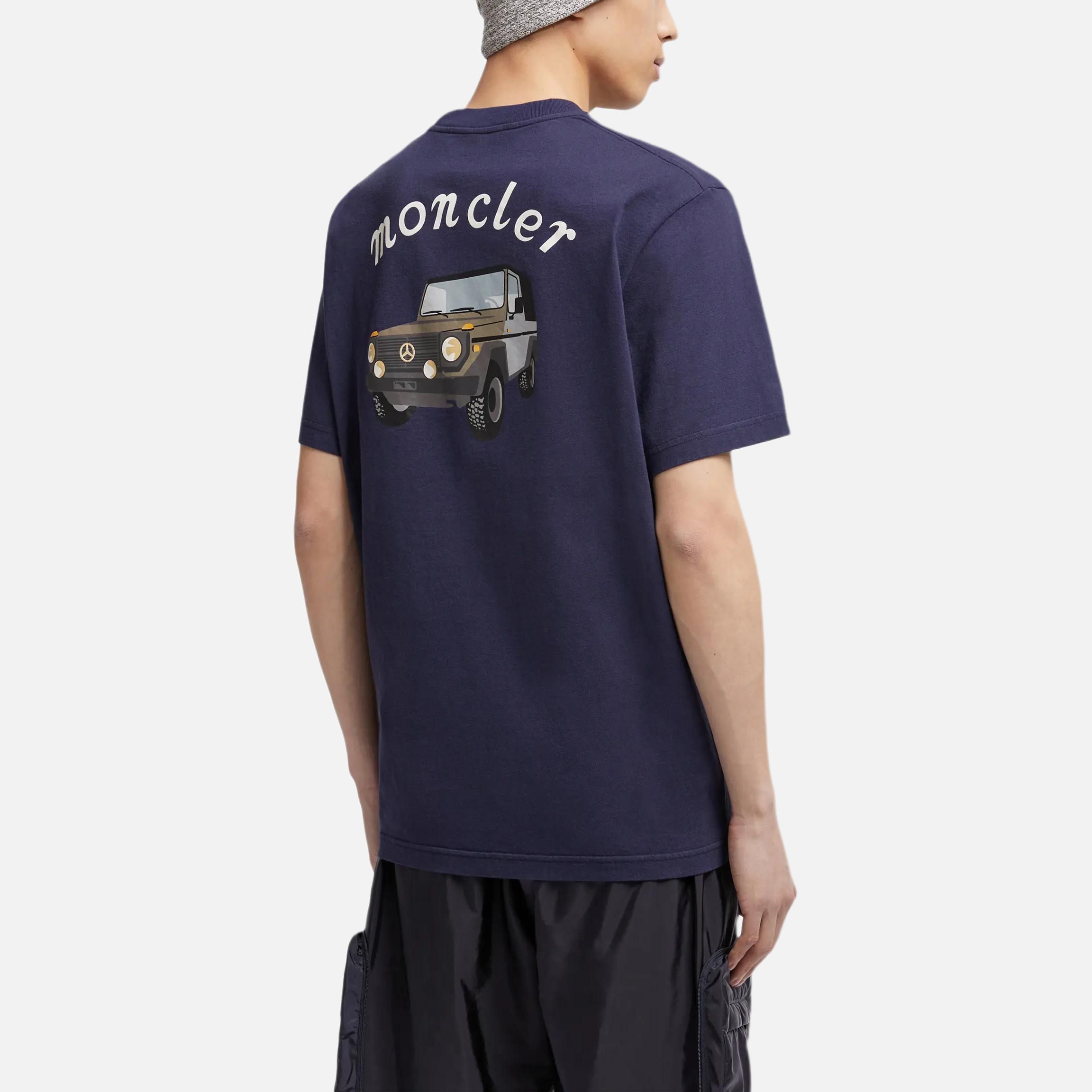 Мужская футболка MONCLER GENIUS x Ме- by Nigo (синяя) — фото 2