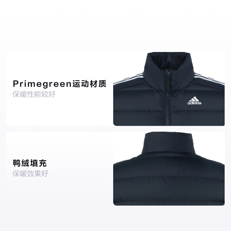 Мужская куртка adidas ESSENTIALS Ess Down (темно-синяя) — фото 2