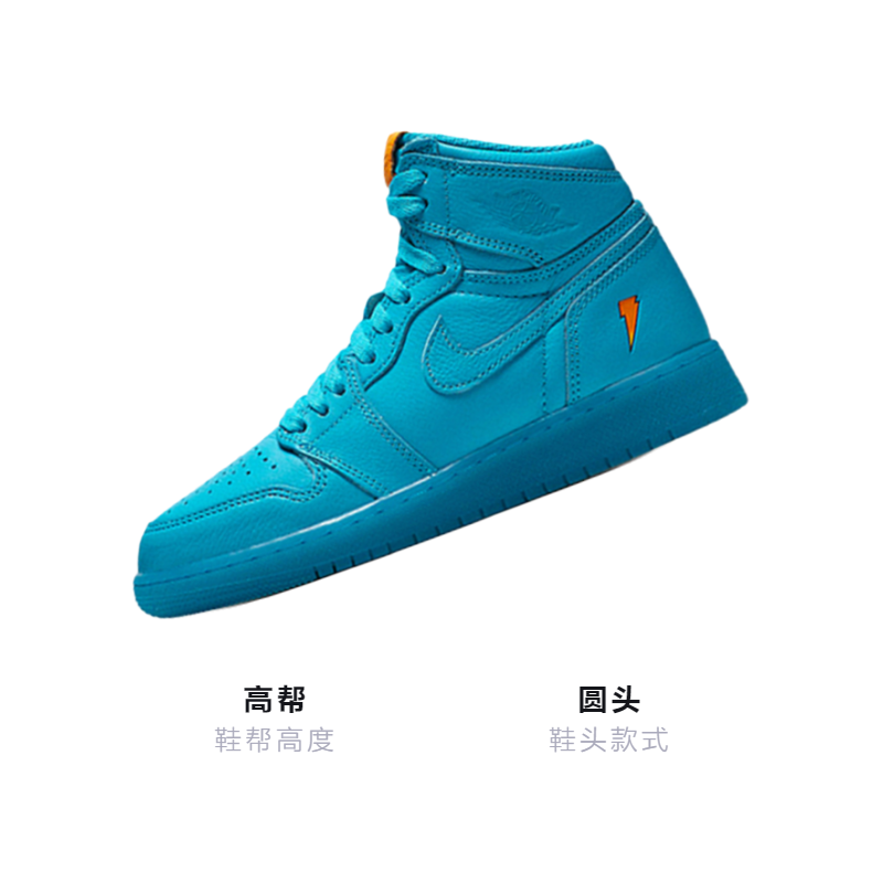 Кеды Jordan × Air Jordan 1 Retro "G8RD" GS (синие) — фото 3