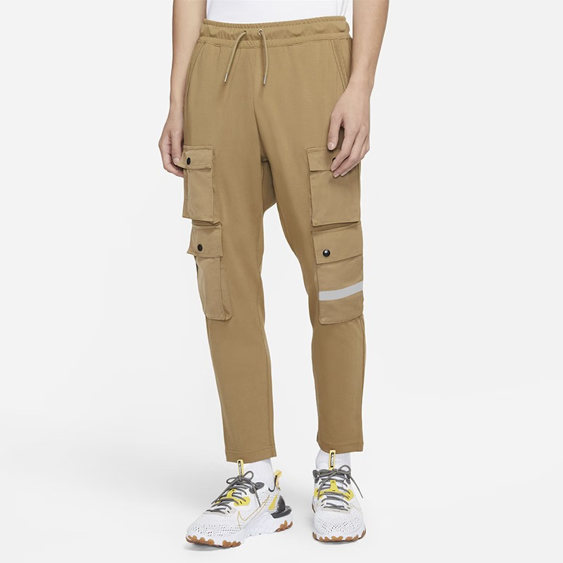 Мужские штаны Nike logo (оливково-коричневые) — фото 2