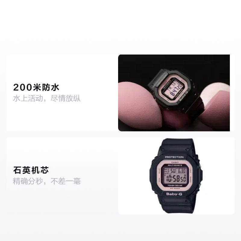 Женские часы Casio BABY-G (черные) — фото 2