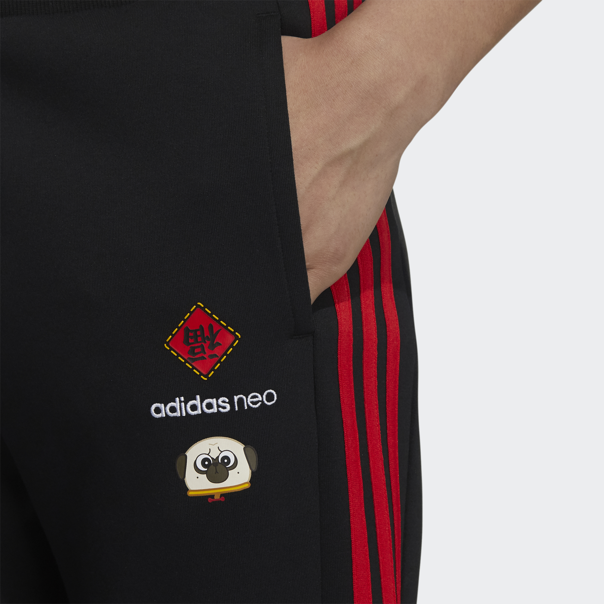 Мужские штаны adidas neo (черные) — фото 6
