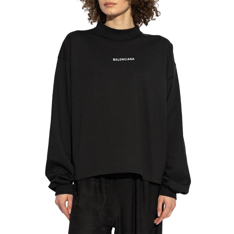Женская футболка Balenciaga (черная) — фото 3