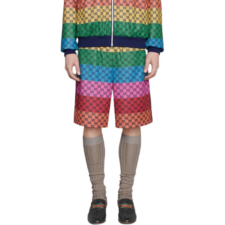 Мужские шорты Gucci GG Multicolor SS21 (разноцветные) — фото 4