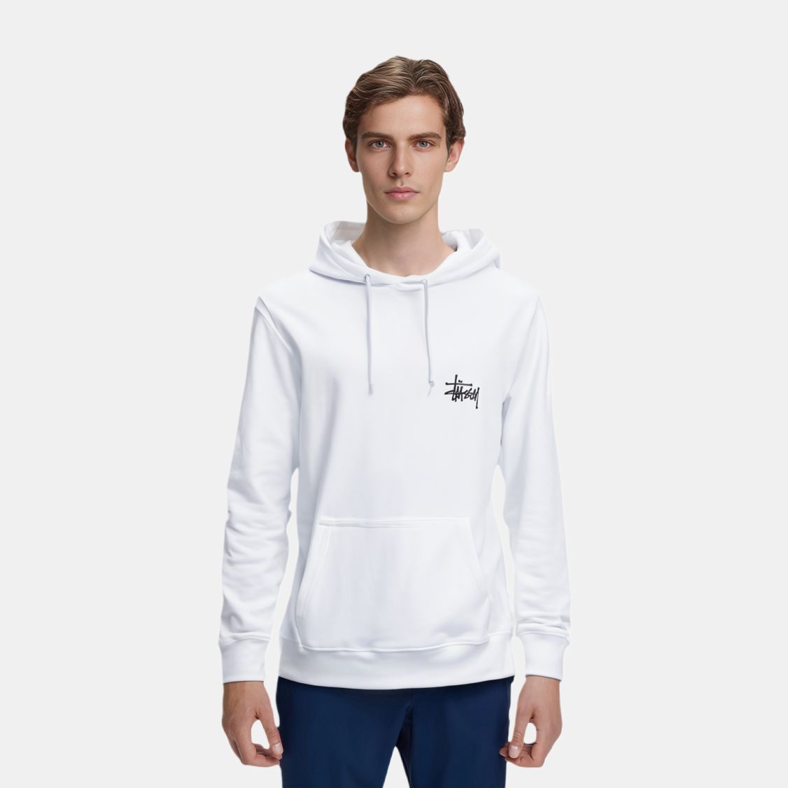 Худи Stussy Basic StÜssy Hoodie Logo (серое) — фото 7