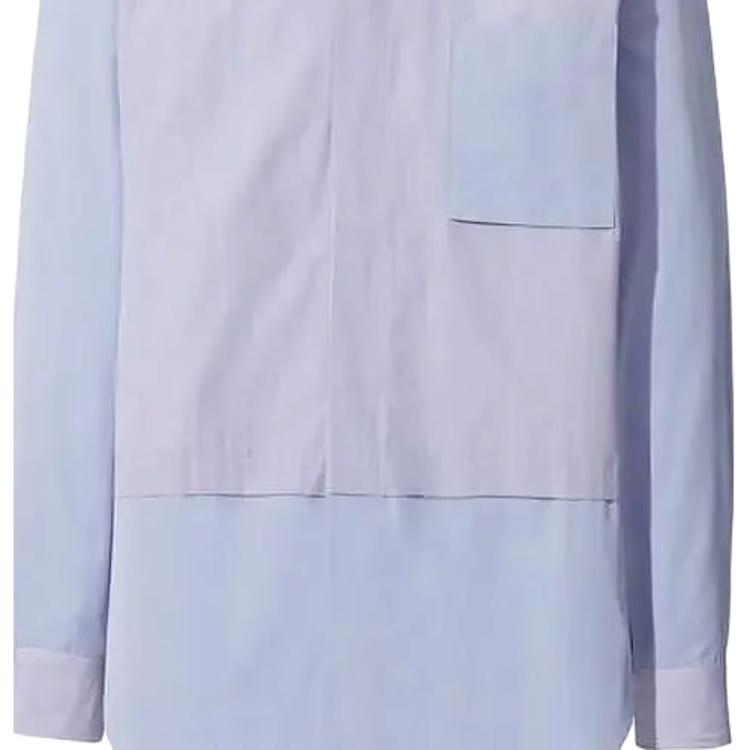 Мужская рубашка UNIQLO Jil Sander (розово-голубой) — фото 5