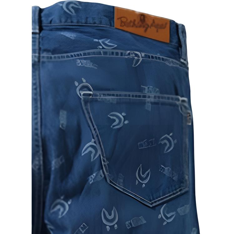 Мужские шорты A BATHING APE Shark Denim (индиго) — фото 3