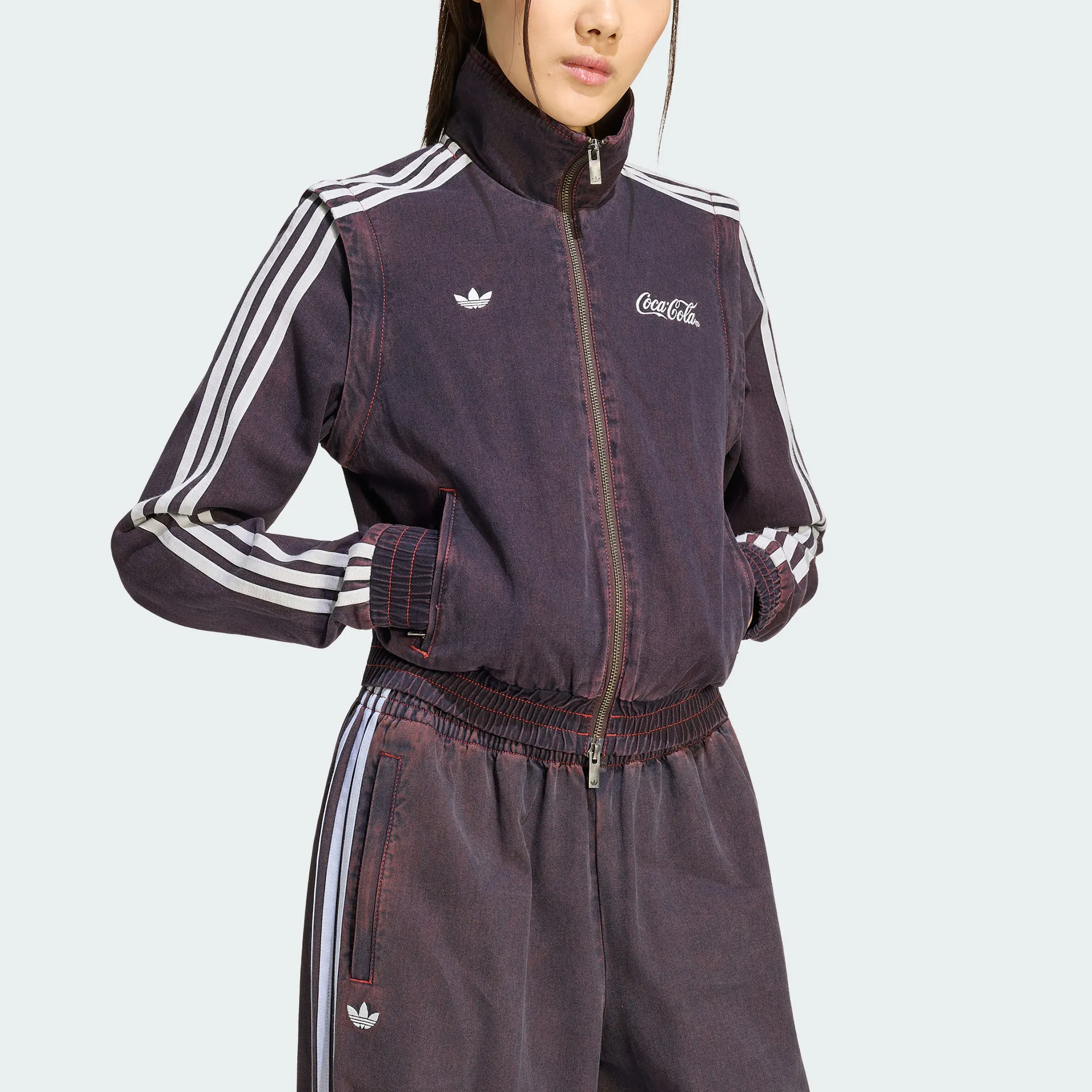 Женская джинсовая куртка adidas originals × Coca-Cola Firebird (синяя) — фото 2