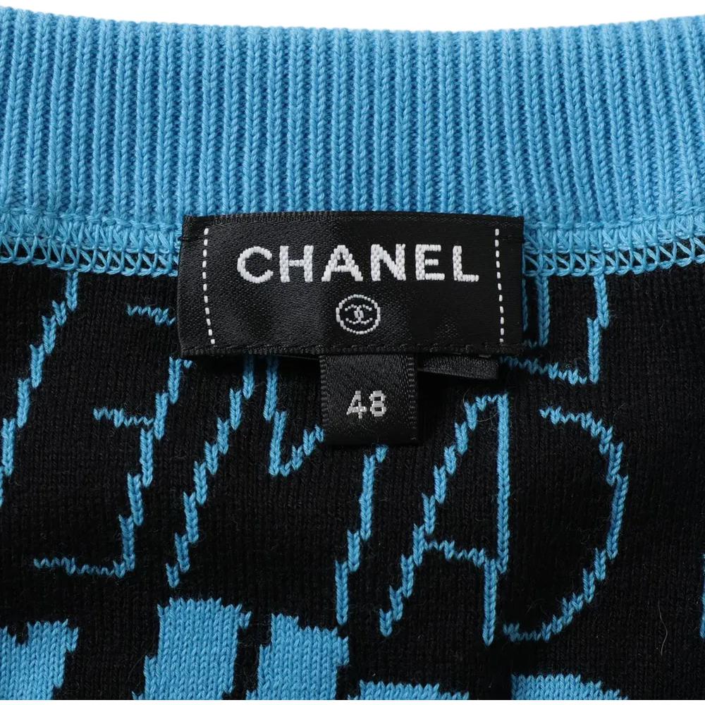 Женский свитер Chanel (синий) — фото 7