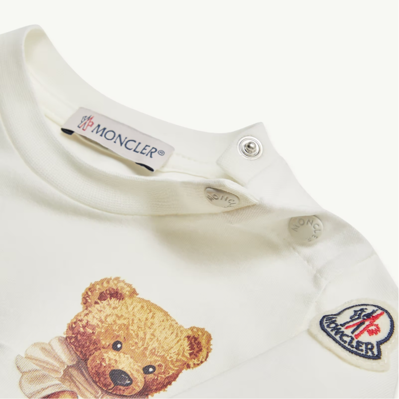 Детская футболка Moncler MonclerT (белый) — фото 3