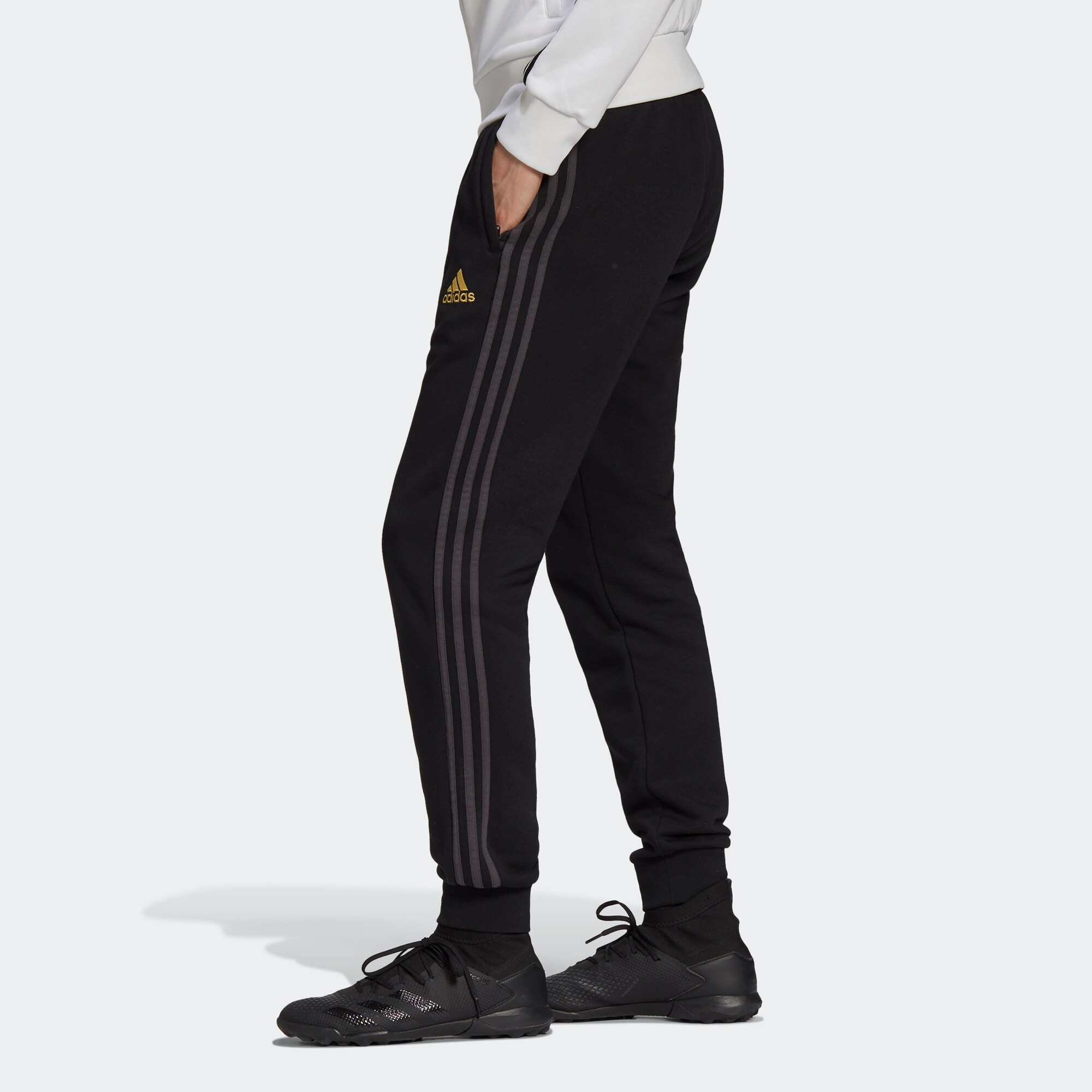 Мужские штаны adidas JUVE 3S SWT PNT (черные) — фото 6