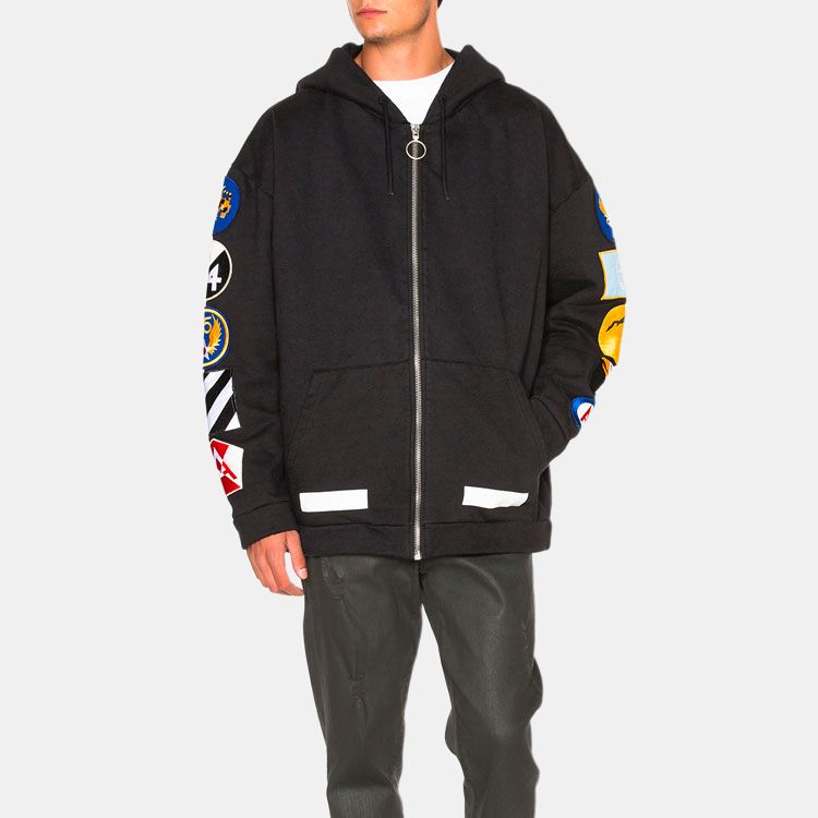 Мужская толстовка OFF-WHITE (черная) — фото 4