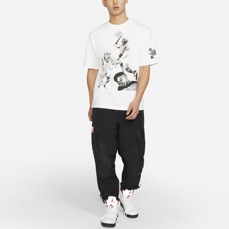 Мужская футболка Jordan x OFF-WHITE T (белый) — фото 5
