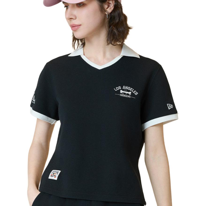 Женская футболка-поло New Era SS26 (белая) — Черный — фото 2