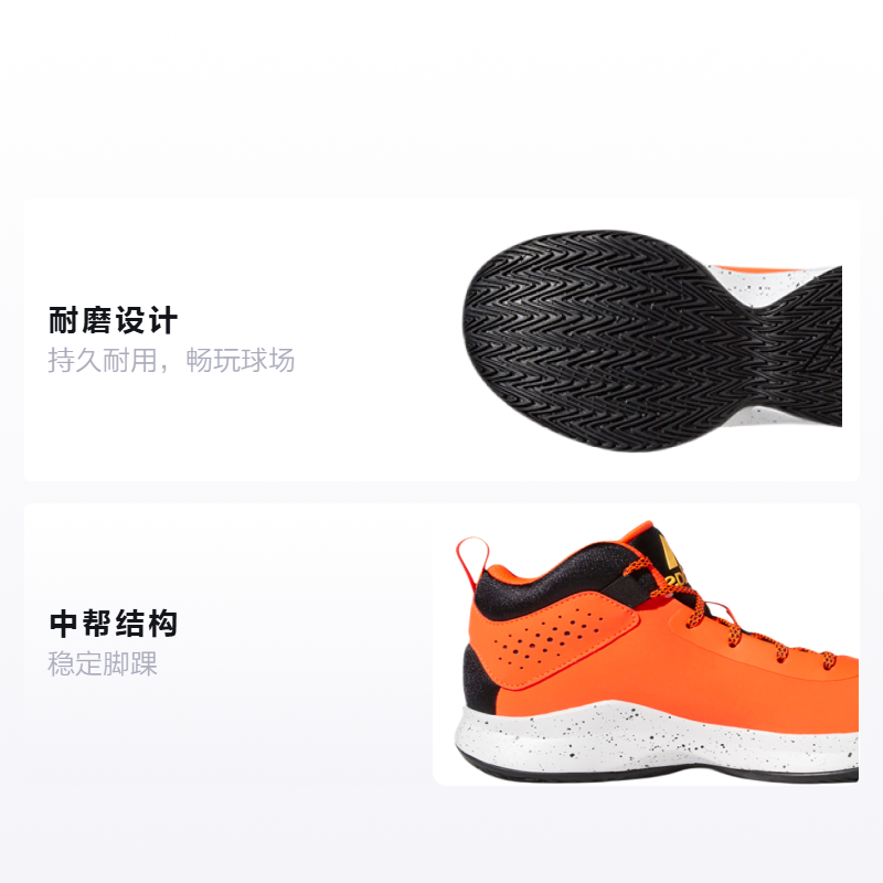 Детские кроссовки adidas Cross Em Up 5 Wide (оранжево-черные) — Оранжевый / чёрный — фото 2