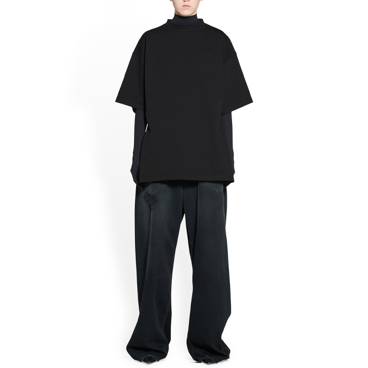 Женская футболка Balenciaga SS23 T (черная) — Черный — фото 3