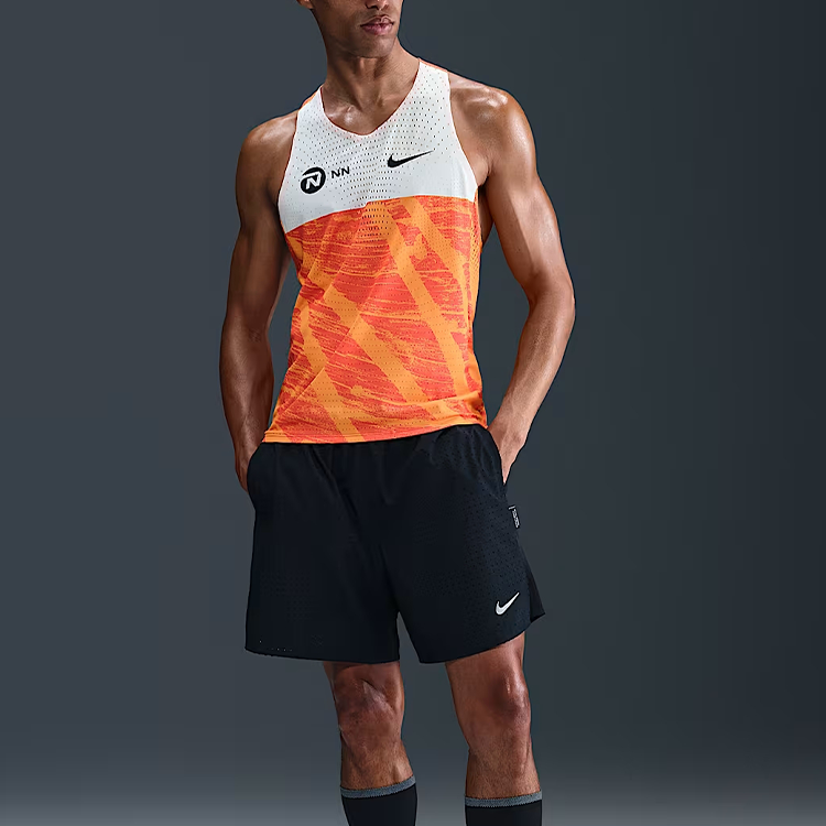 Nike AEROSWIFTDri FIT ADV Running Tank Top Men’s Team Orange/White/Black