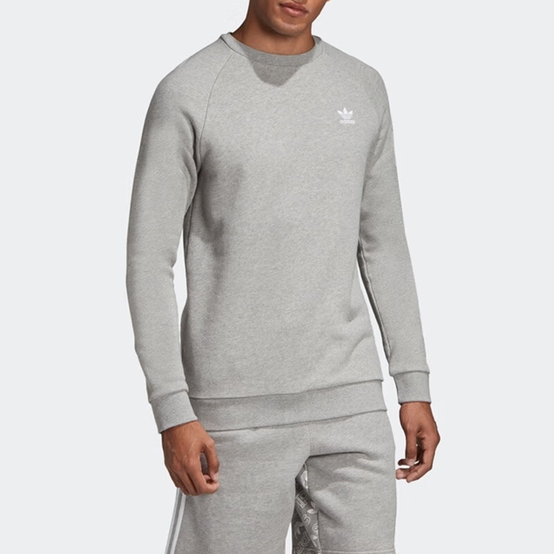 Мужское худи adidas originals Essential Crew Sweat (серое) — фото 3