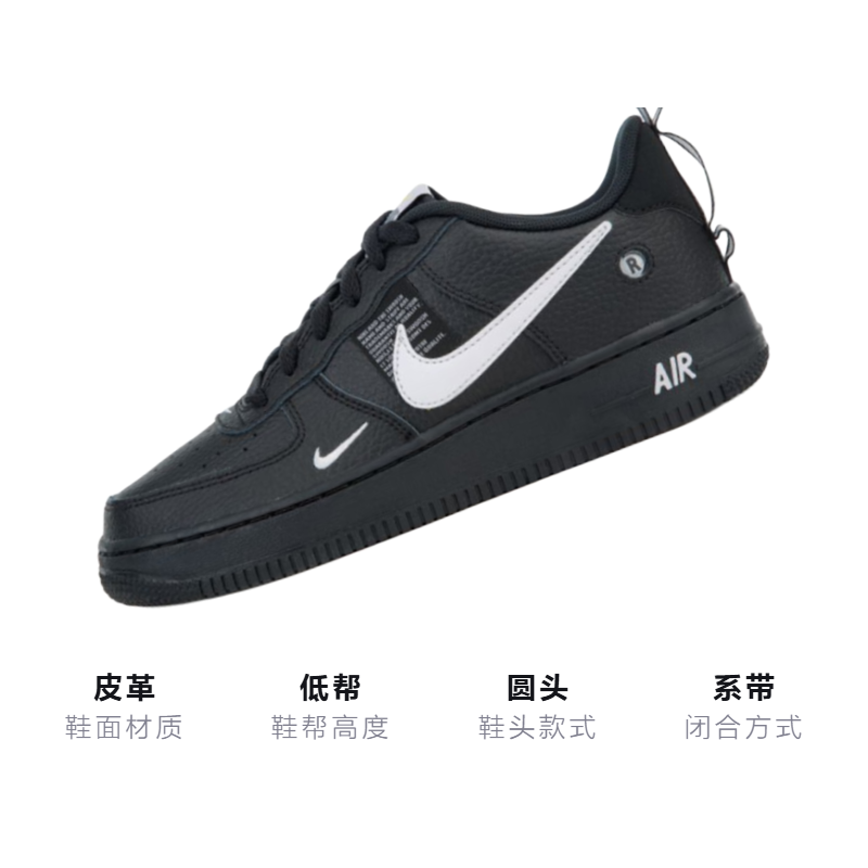 Кроссовки Nike NikeAir Force 1 Lv8 utilityGS (черные) — фото 3