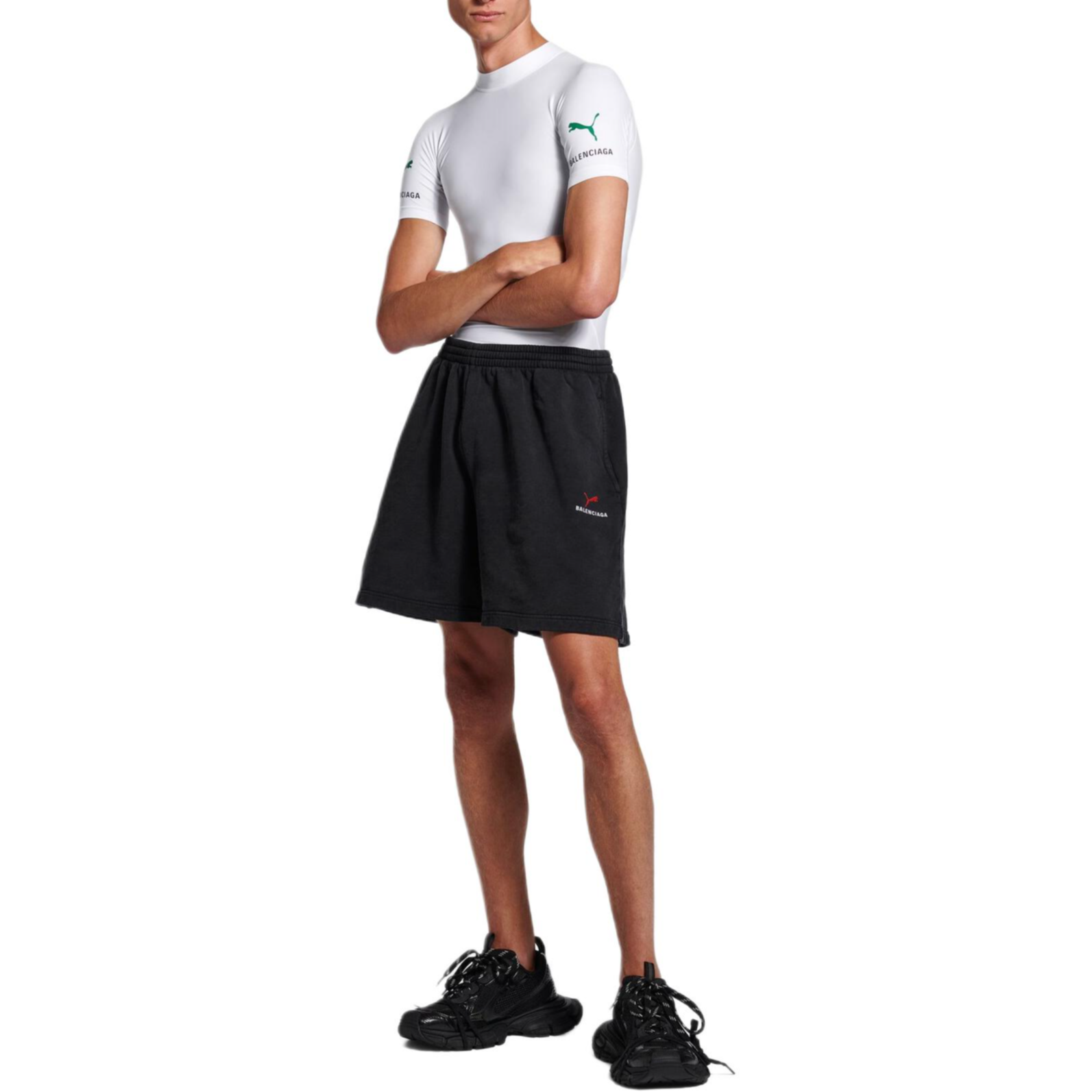 Женская футболка Balenciaga × PUMA 851018TTVA59000 (белая) — фото 4