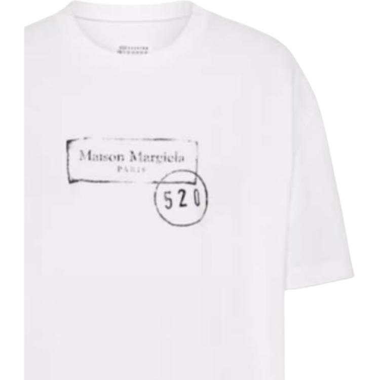 Футболка Maison Margiela SS25 520 Logo (белая) — фото 4