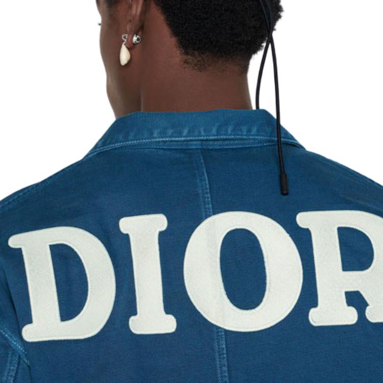 Мужская куртка Dior (синяя) — фото 6