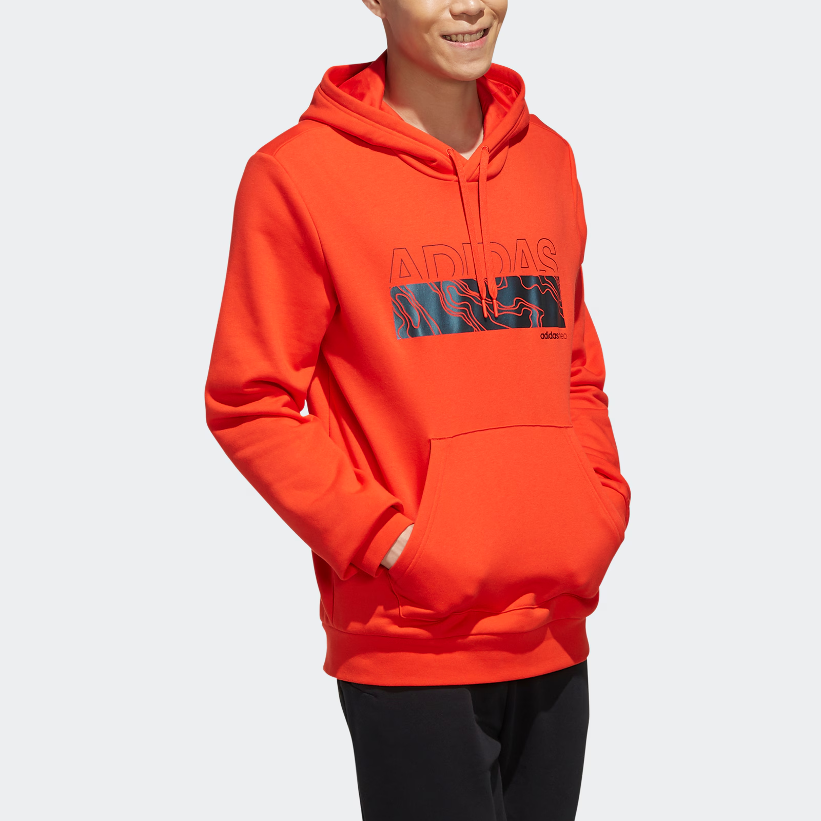Мужское худи adidas neo M FAV MTL GR HD (розовое) — фото 4