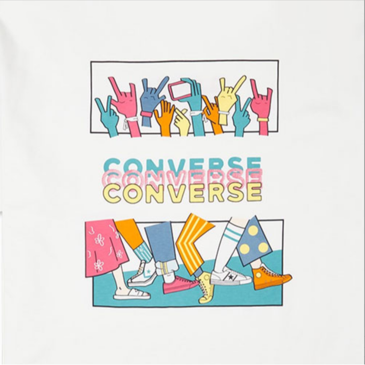 Женская футболка Converse (белая) — фото 4