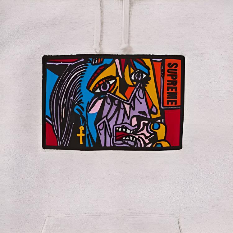 Худи Supreme FW18 Chainstitch Hooded Sweatshirt Ash Grey (серое) — фото 4
