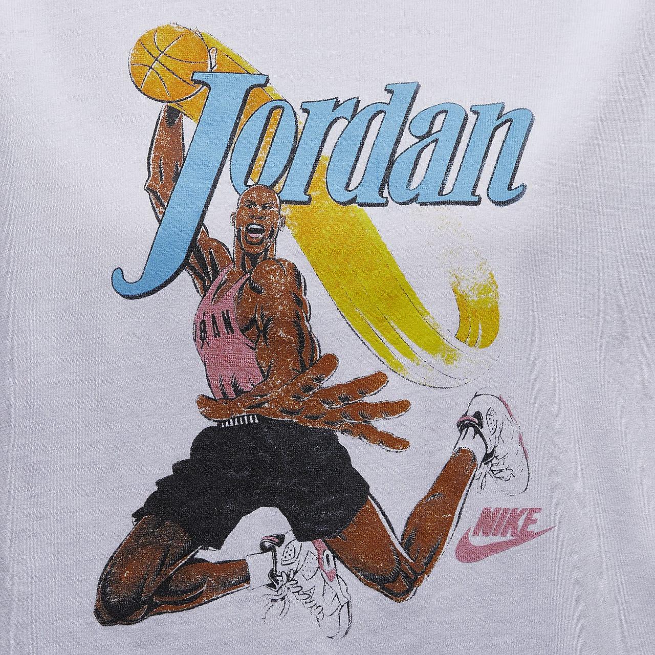Женская футболка Jordan T / (бело-черная) — фото 5