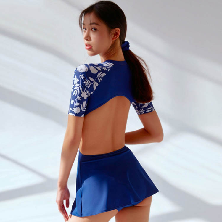 Speedo One Piece Swimsuits Women’s Blue Skirt One Piece Swimsuit