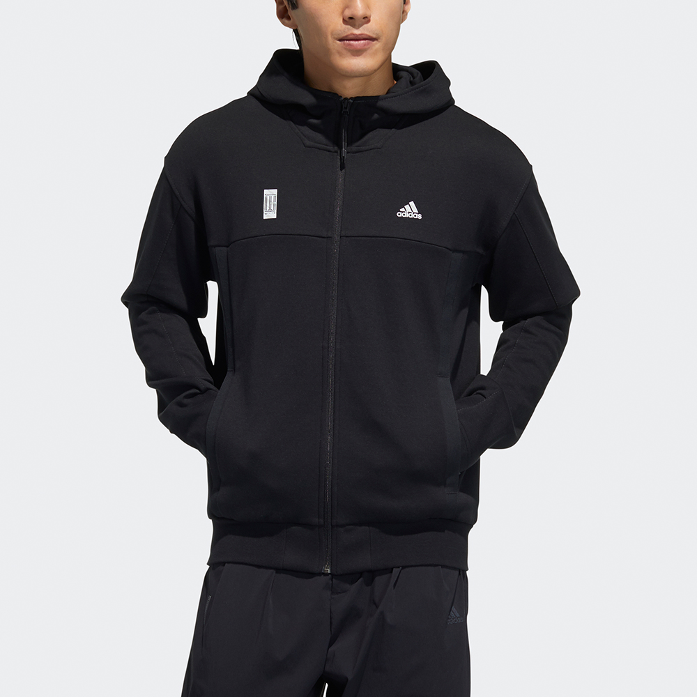 Мужская куртка adidas Wj Htt (черная) — фото 2