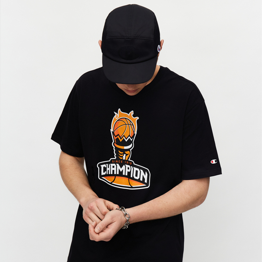 Футболка Champion Basketball Logo (белая) — фото 11