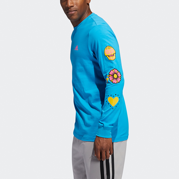 Мужской свитшот adidas (сине-зеленый) — фото 3