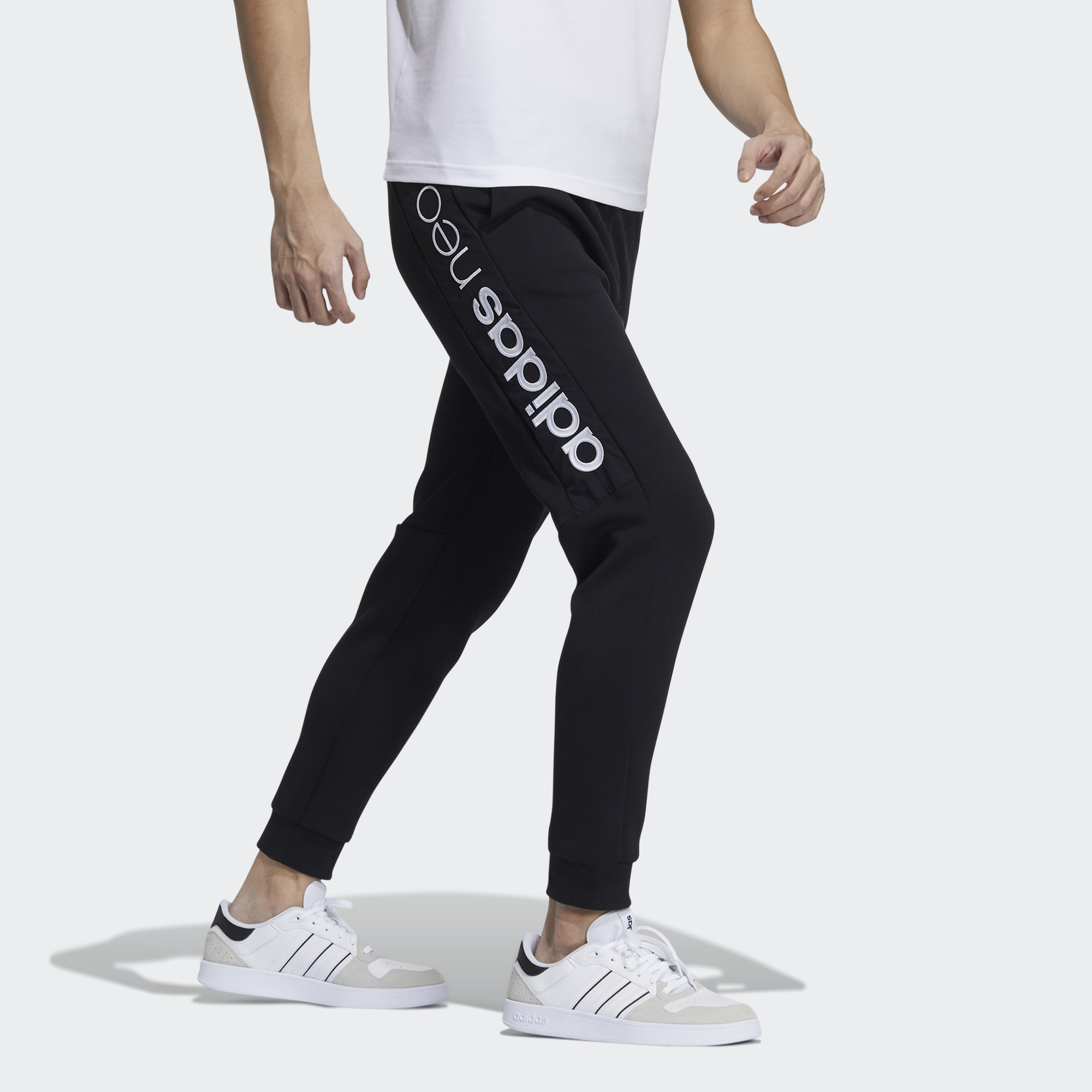 Мужские штаны adidas neo (черные) — фото 4
