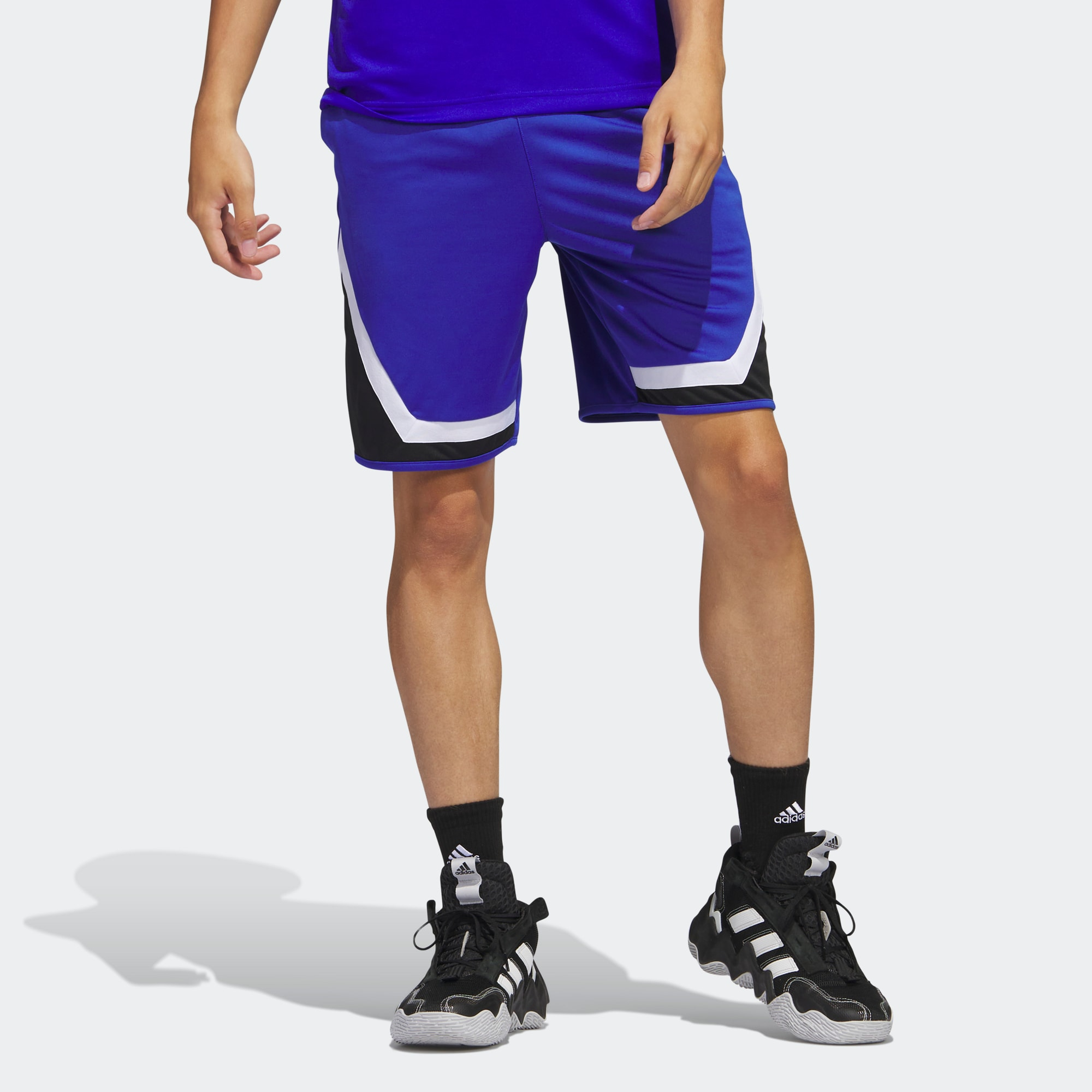 Adidas SS23 Basketball Shorts Men’s Semi Fluorescent Blue