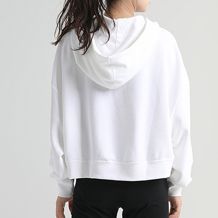 Женское худи Nike W nsw icn clsh flc hoodie ft (белый) — фото 3
